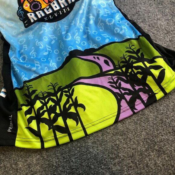 Primal Ragbrai Cycling Jersey Womens 2XL Tank Built in Bra ON THE ROAD AGAIN - Picture 2 of 11